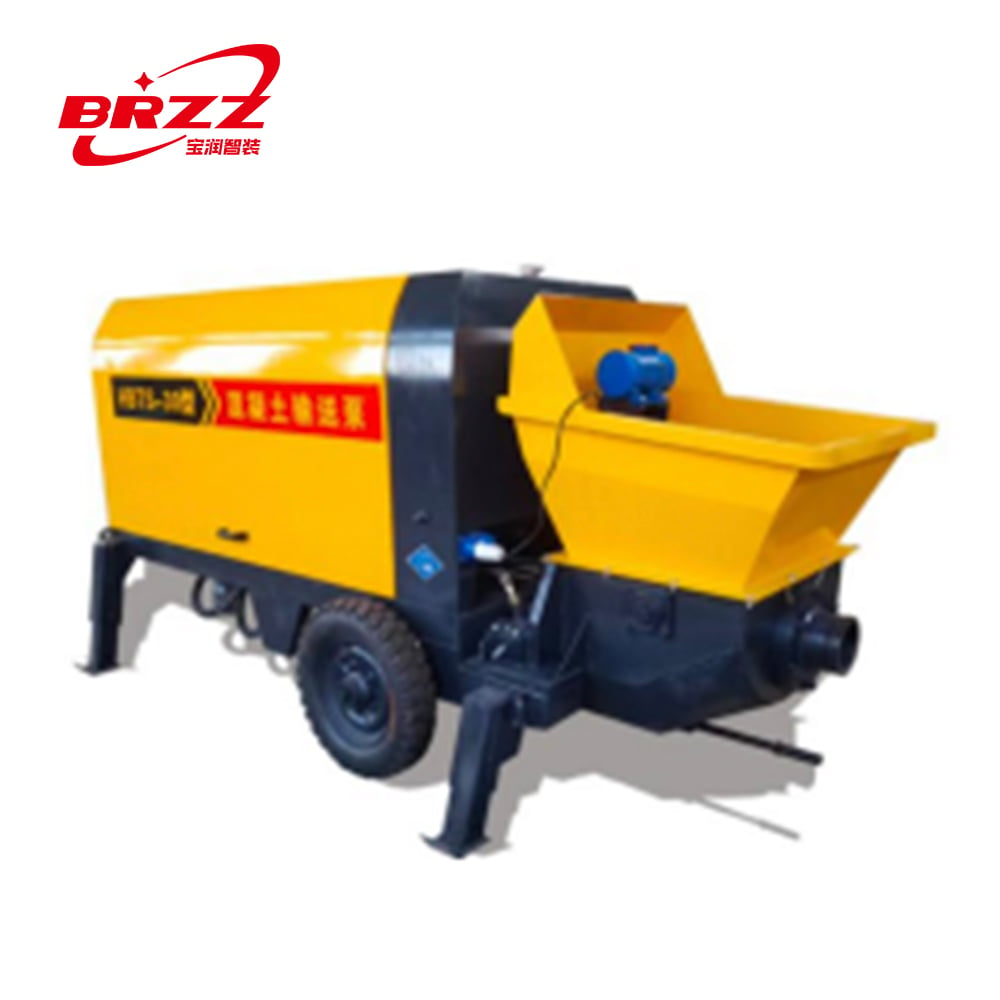 Trailer-mounted concrete pump