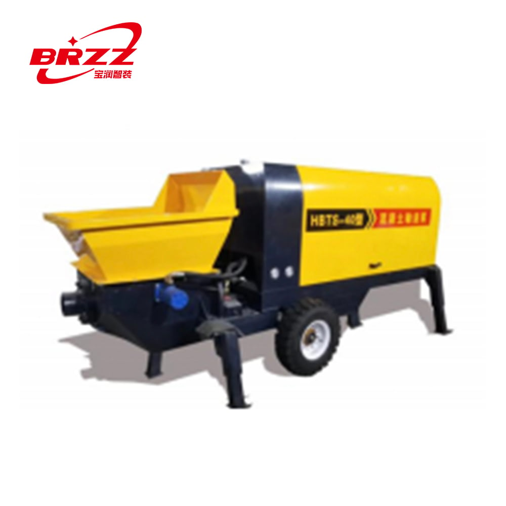 Trailer-mounted concrete pump