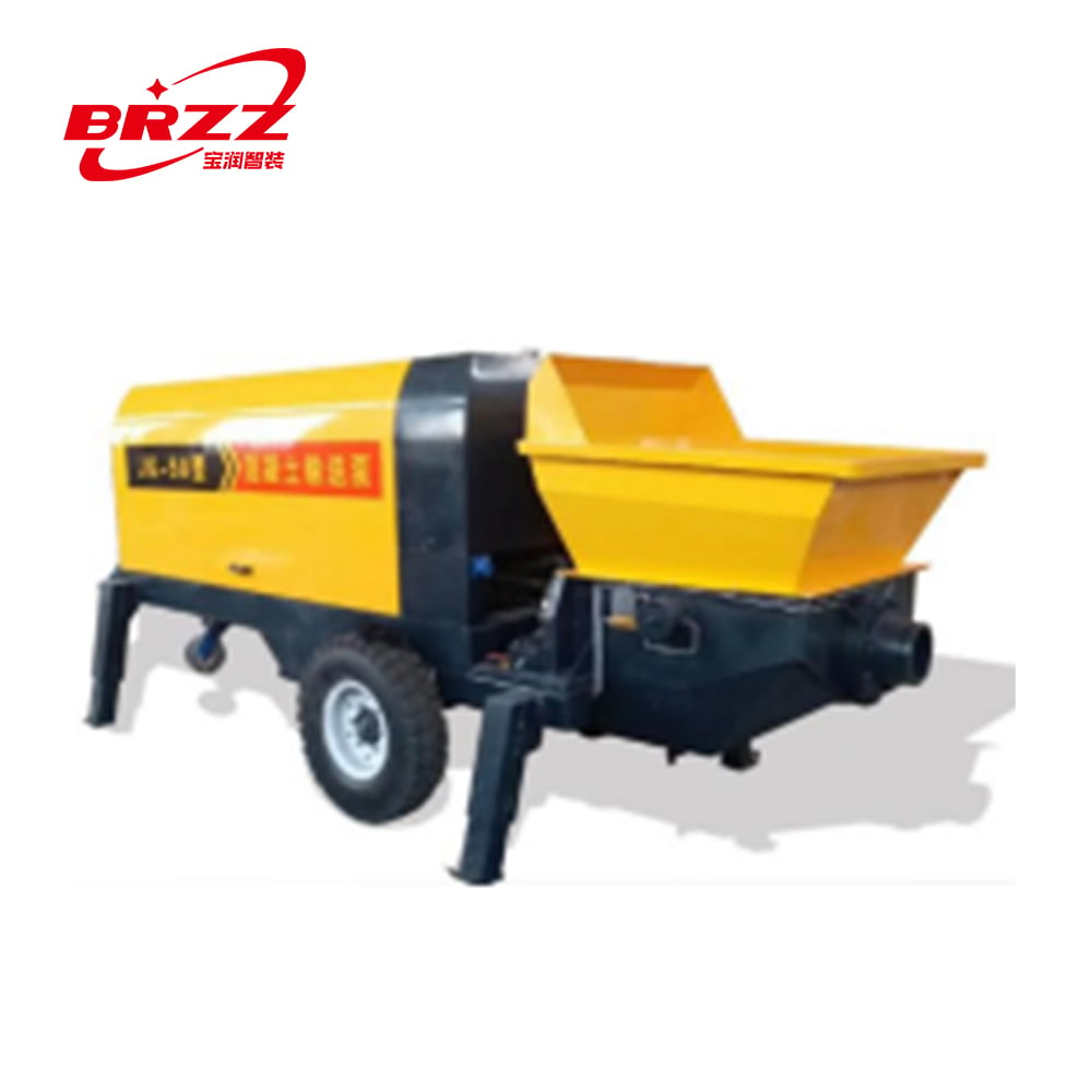 Trailer-mounted concrete pump