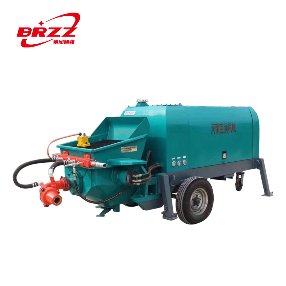 Trailer-mounted concrete pump