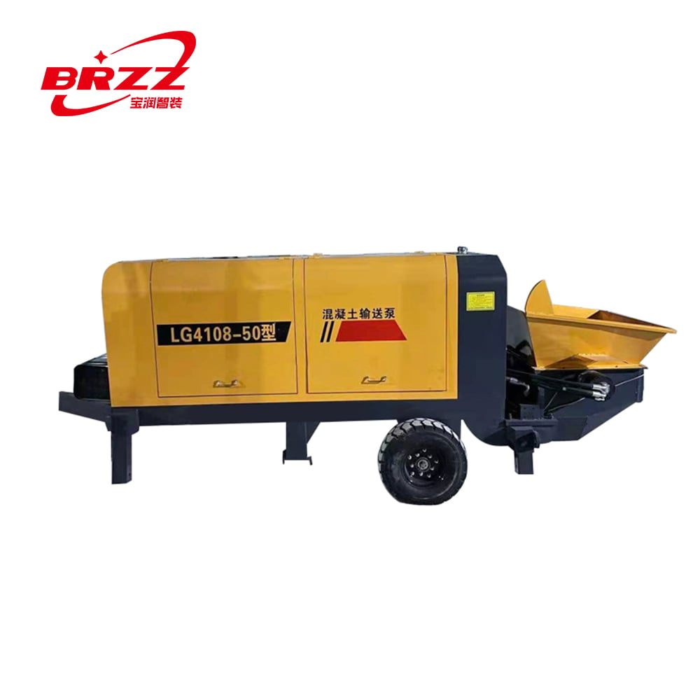 Trailer-mounted concrete pump