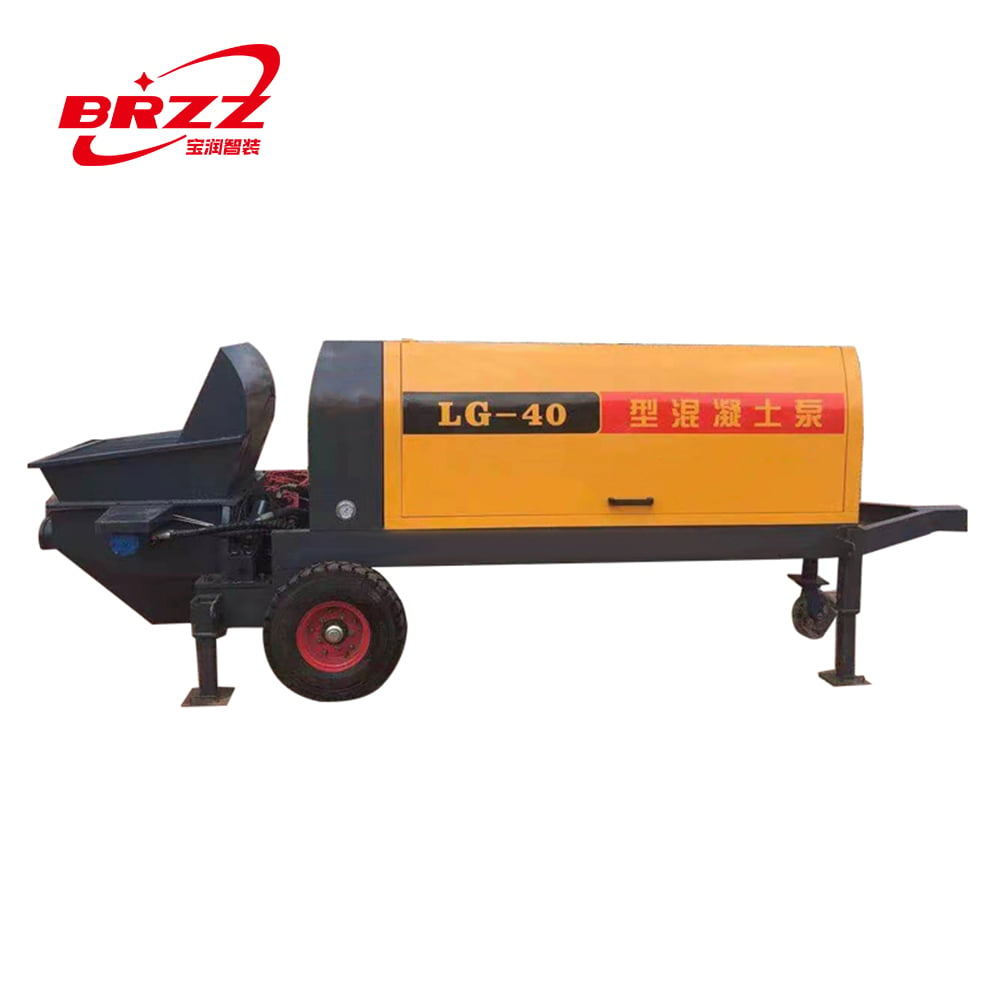 Trailer-mounted concrete pump