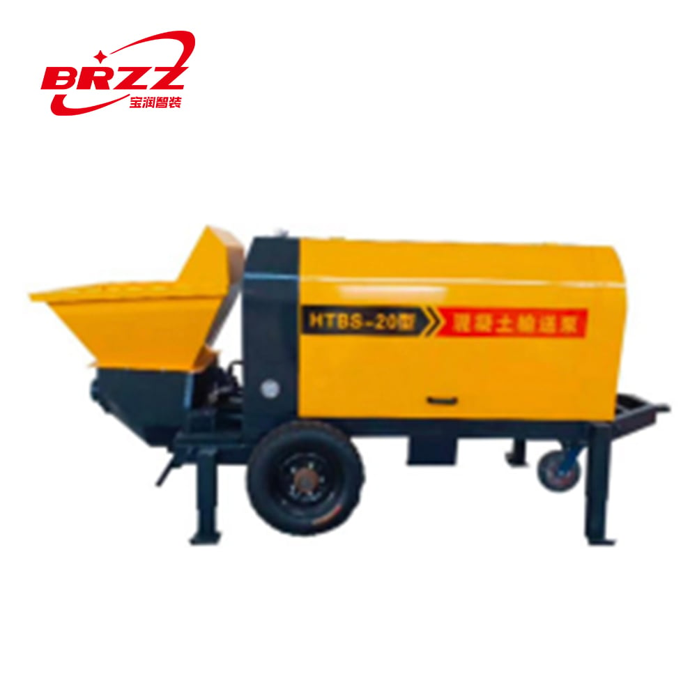 Trailer-mounted concrete pump