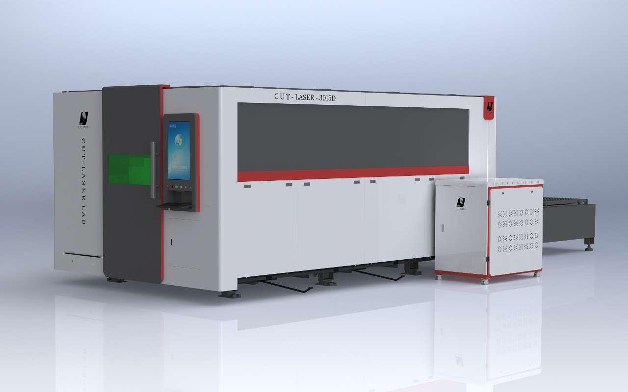 Enclosed fiber laser cutting machine 1000W 1500W 2000W 3000W 3015