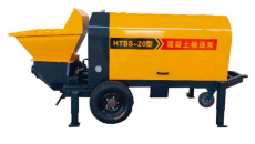 Trailer-mounted concrete pump