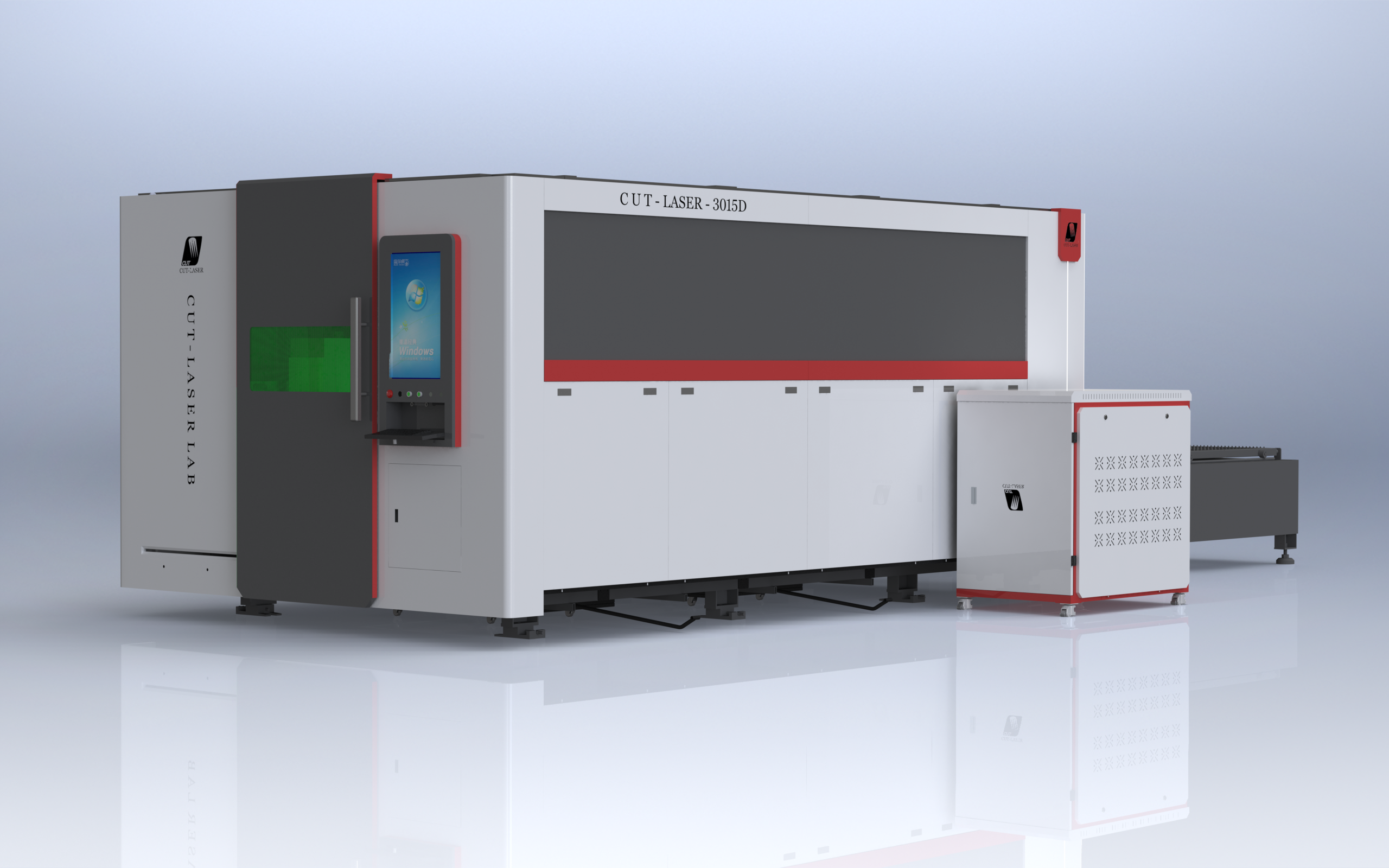 Enclosed fiber laser cutting machine 1000W 1500W 2000W 3000W 3015